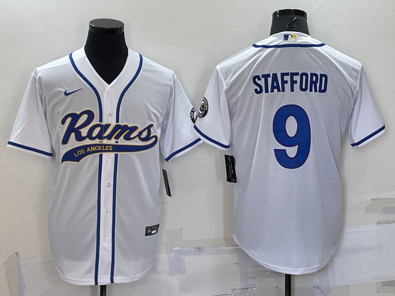 Men Los Angeles Rams #9 Stafford White 2022 Nike Co branded NFL Jerseys->los angeles rams->NFL Jersey